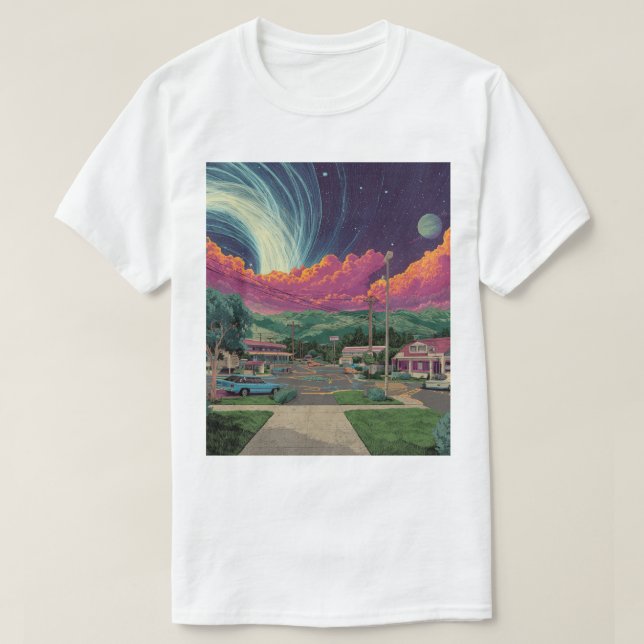 Hawkins Strange Reality Retro T-Shirt (Design Front)