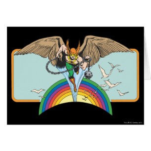 Hawkman Flies Thru Sky