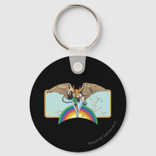 Hawkman Flies Thru Sky Key Ring