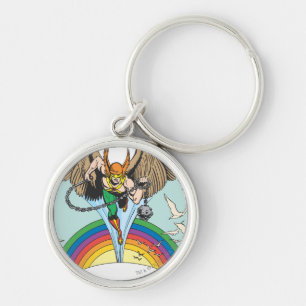 Hawkman Flies Thru Sky Key Ring