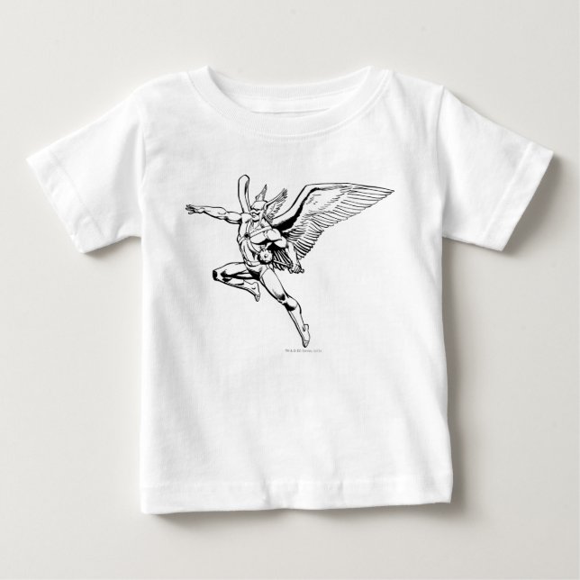 Hawkman Soaring Outline Baby T-Shirt (Front)