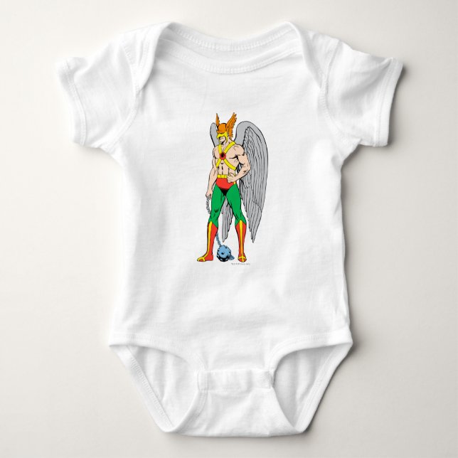 Hawkman Standing Pose Baby Bodysuit (Front)