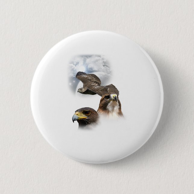 Hawks 6 Cm Round Badge (Front)