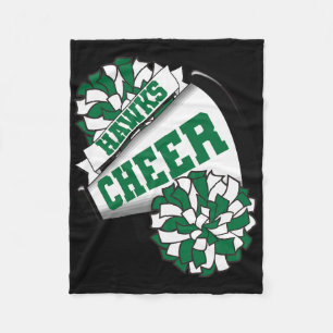 Hawks Cheer Ck To School Cheerleading Spirit G Fleece Blanket