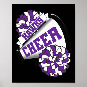 Hawks Cheer Ck To School Cheerleading Spirit P Poster
