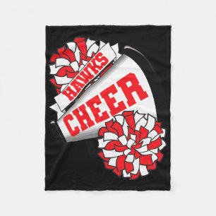 Hawks Cheer Ck To School Cheerleading Spirit R Fleece Blanket