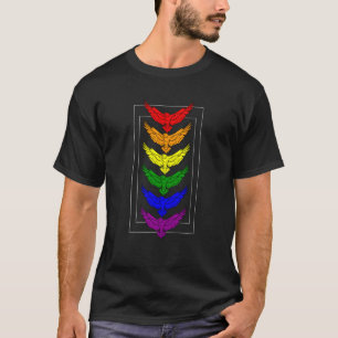 Hawks LGBTQ Strong Gay Pride Rainbow Flag LGBT Haw T-Shirt