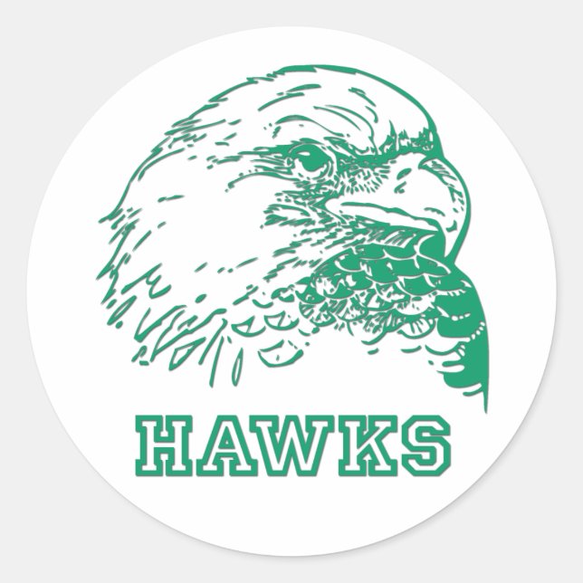 Hawks Logo Classic Round Sticker (Front)