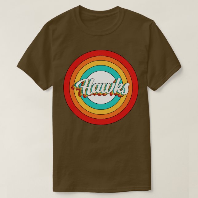 Hawks Name Shirt Vintage Hawks Circle (Design Front)