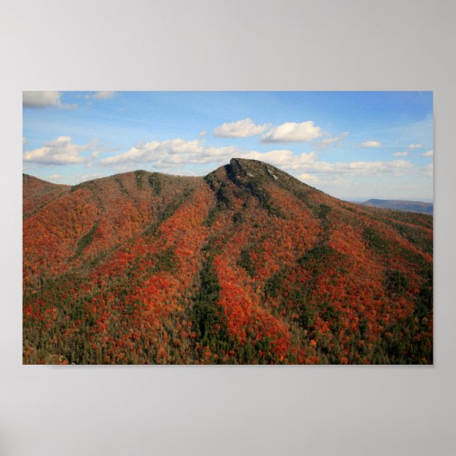 Hawksbill Mountain in Fall, North Carolina Poster (Front)