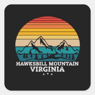 HAWKSBILL MOUNTAIN VIRGINIA SQUARE STICKER