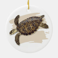 Hawksbill Sea Turtle Ceramic Ornament