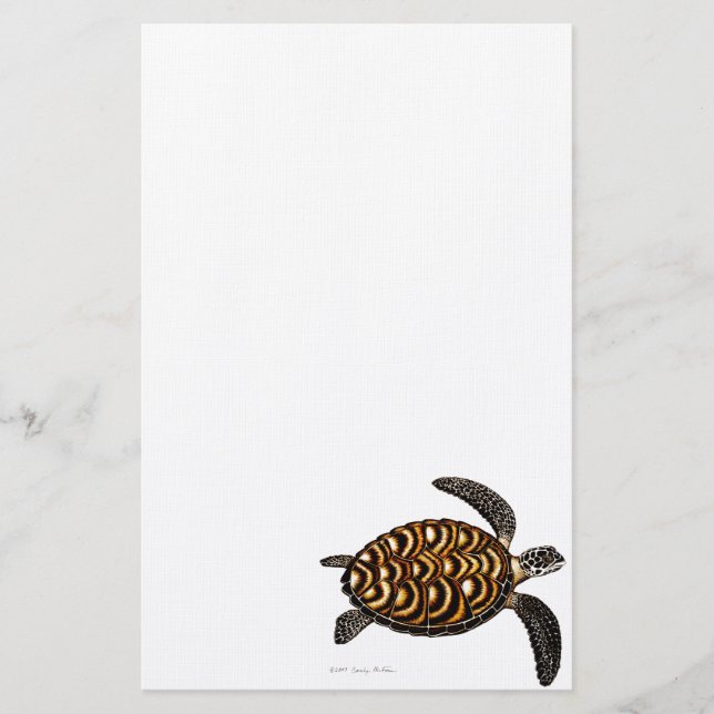 Hawksbill Sea Turtle Stationery (Front)