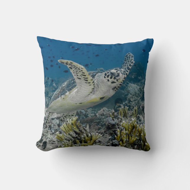 Hawksbill Sea Turtle Swimming Cushion (Front)