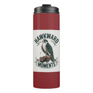 Hawkward Moments - Funny Hawk & Bird Lover Pun Art Thermal Tumbler