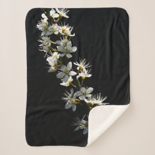Hawthorn Flowers sbcna Sherpa Blanket