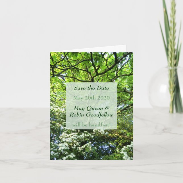 Hawthorn & Oak Handfasting Save the Date Notecard (Front)