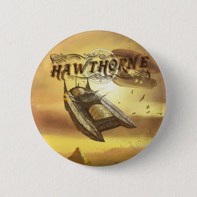 Hawthorne 2-1/4 inch round button (Front)