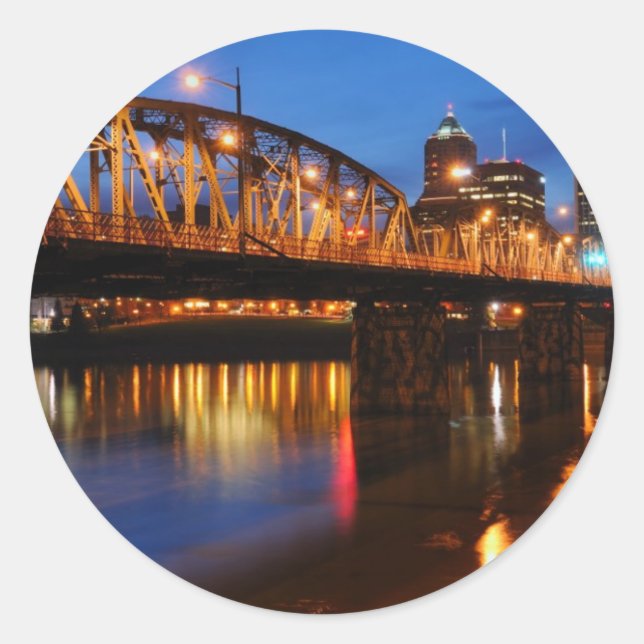 Hawthorne Bridge Classic Round Sticker (Front)