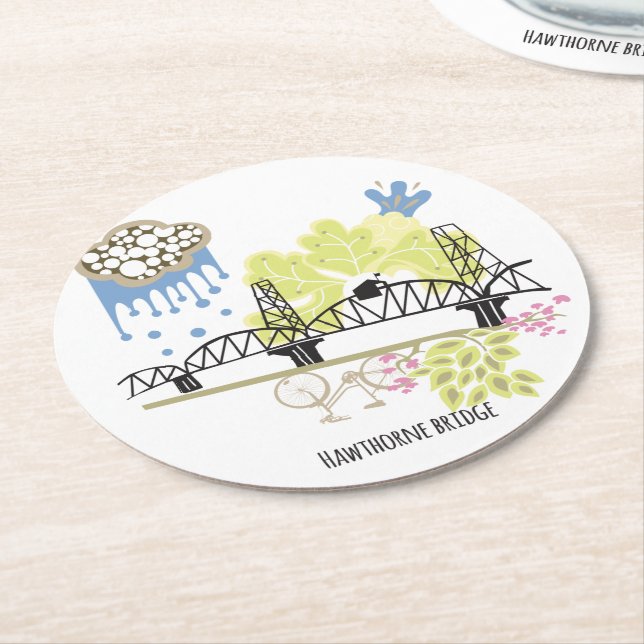 Hawthorne Bridge Portland Coaster (Angled)