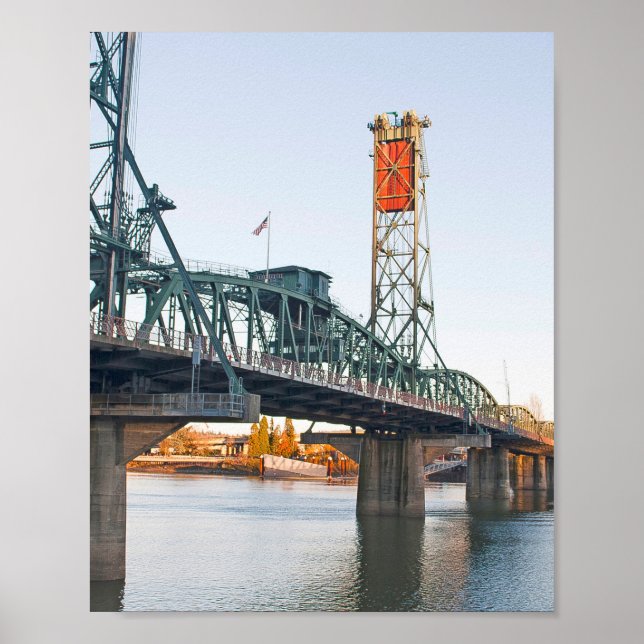Hawthorne Bridge Portland Daytime Poster (Front)