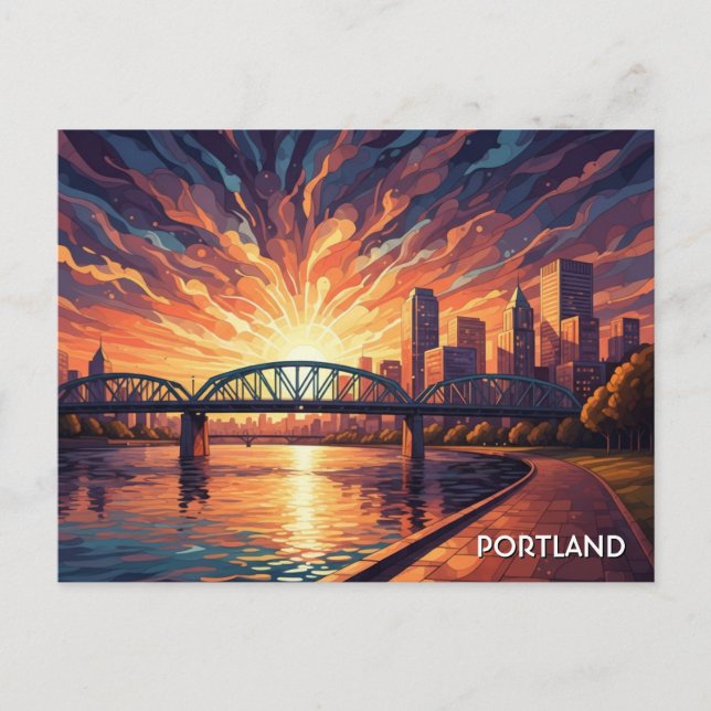 Hawthorne Bridge Portland Oregon Postcard (Front)