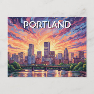 Hawthorne Bridge Portland Oregon Postcard