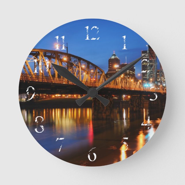 Hawthorne Bridge Round Clock (Front)