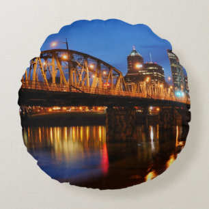 Hawthorne Bridge Round Cushion