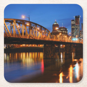 Hawthorne Bridge Square Paper Coaster