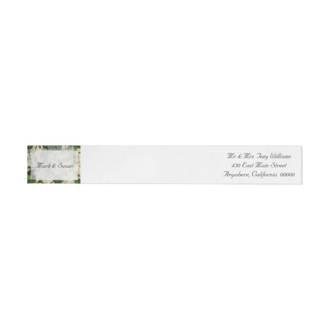 Hawthron Blossom Wedding Wrap Around Label (Individual)