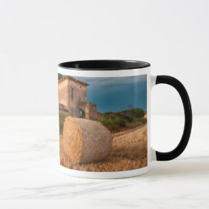Hay bale in Provence field Mug