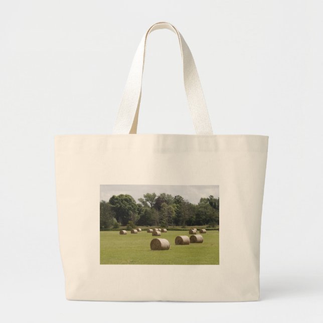 Hay bales large tote bag (Front)
