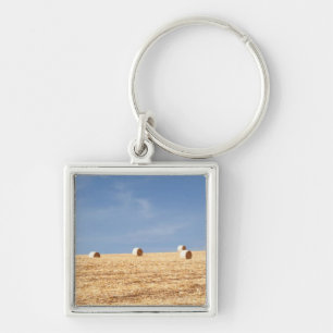 Hay Bales on Field Key Ring