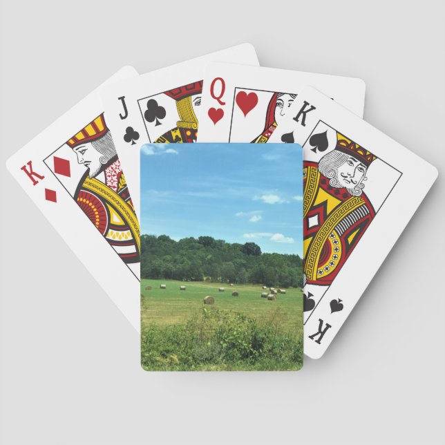 Hay Bales, Wytheville, Virginia Playing Cards (Back)