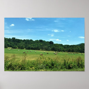 Hay Bales, Wytheville, Virginia Poster