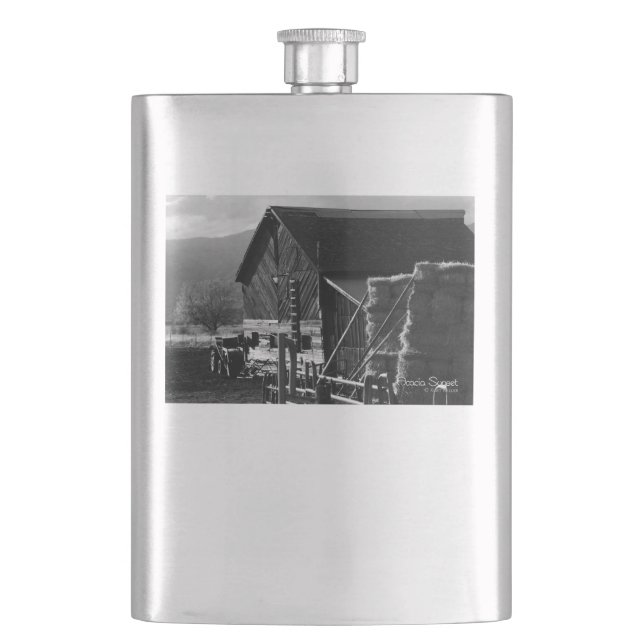 Hay Barn Hip Flask (Front)