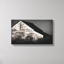 Hay Barn in Black and White