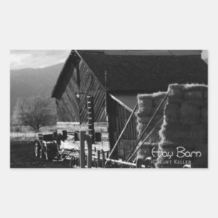 Hay Barn Rectangular Sticker