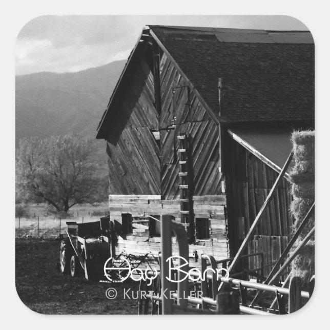 Hay Barn Square Sticker (Front)