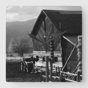 Hay Barn Square Wall Clock