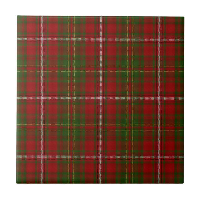 Hay Clan Hunting Tartan Plaid Tile (Front)