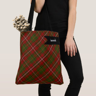 Hay Clan Red and Green Highland Plaid Tote Bag