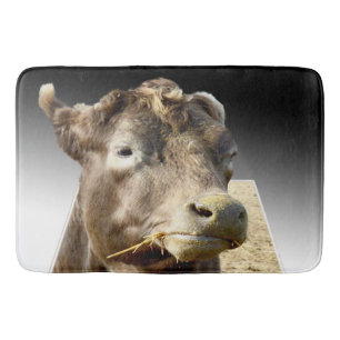Hay Day: A Brown Cow’s Munching Moment in Pop-Out Bath Mat