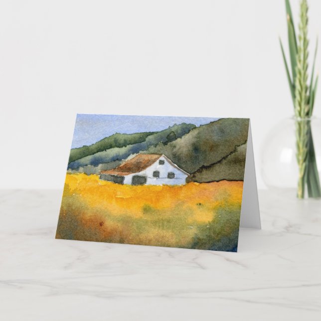 "Hay Fields" Country Roads Greeting Card (Front)