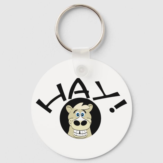 Hay Horse Key Ring (Front)