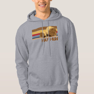 hay hun Hay bale Funny Farm Life Country Hayfield Hoodie