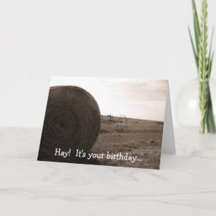 Hay!  It's your birthday... Card
