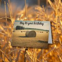Hay its your birthday round hay bale birthday