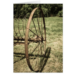 Hay Rake Wheel Aged